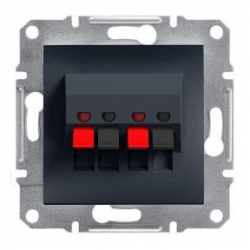 SCHNEIDER ELECTRIC ASFORA Gniazdo głośnikowe podwójne antracyt EPH5700171