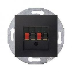 HAGER POLO Berker B.3/B.7 Gniazdo podw. głośnikowe antracyt mat 457305+10331606