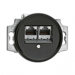 TPHG bakielit czarny gniazdo RJ45 6e komputerowe