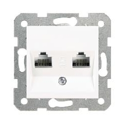 VIKO Panasonic KARRE Gniazdo komputerowe podwójne RJ45 kat 5e białe 90963634