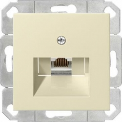 Gniazdo komputerowe poj. RJ45 cat. 5e Gira System 55 kremowy