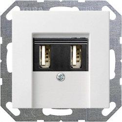 Gniazdo USB ładowania Gira E22 biały połysk
