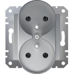 SCHNEIDER ELECTRIC ASFORA Gniazdo podwójne z/u aluminium EPH9810261