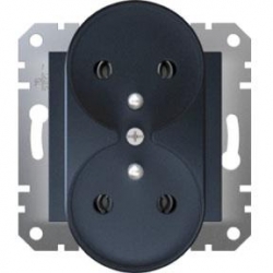 SCHNEIDER ELECTRIC ASFORA Gniazdo podwójne z/u antracyt EPH9810271
