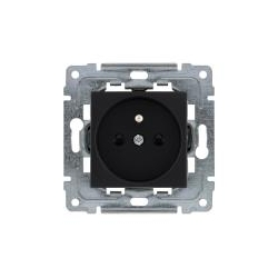 KOS-ELEKTRO SYSTEM DANTE Gniazdo pojedyncze z/u 16A z przesłoną torów czarne 450934
