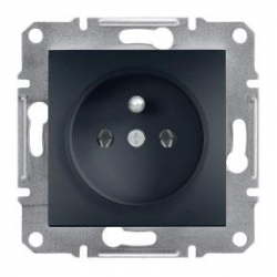 SCHNEIDER ELECTRIC ASFORA Gniazdo 2P+PE pojedyncze z/u antracyt EPH2800171