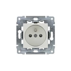 KOS-ELEKTRO SYSTEM DANTE Gniazdo pojedyncze z/u 16A z przesonami białe 450434