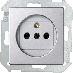 KONTAKT-SIMON Simon 82 gniazdo z/u pojedyncze aluminium 16A 250V