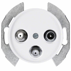 HAGER POLO Berker R.classic gniazdo RTV- 2xSAT biały 53455332+12032089