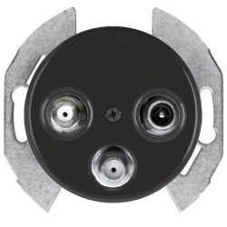 HAGER POLO Berker R.classic gniazdo RTV- 2xSAT czarny 53455332+12032045