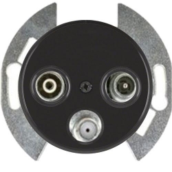 HAGER POLO Berker R.classic gniazdo RTV- SAT czarny 53455312+12032045