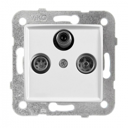 Panasonic LINNERA S Gniazdo RTV-SAT przelotowe biały połysk 91440052