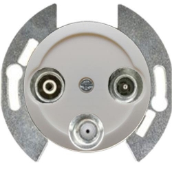 HAGER POLO Berker 1930 gniazdo RTV-SAT biały 53455312+106420
