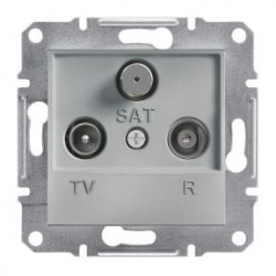 SCHNEIDER ELECTRIC ASFORA Gniazdo antenowe RTV-SAT przelotowe 4dB aluminium EPH3500261
