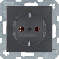 HAGER POLO Berker B.3/B.7 Gniazdo poj. SCHUKO 16A antracyt 47431606