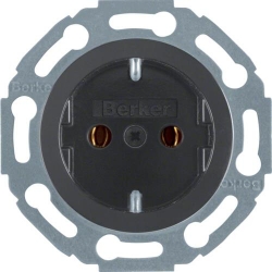 HAGER POLO Berker 1930 Gniazdo z/u schuko 230V czarny 474521