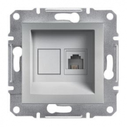 SCHNEIDER ELECTRIC ASFORA Gniazdo telefoniczne pojedyncze 1xRJ11 aluminium EPH4100161