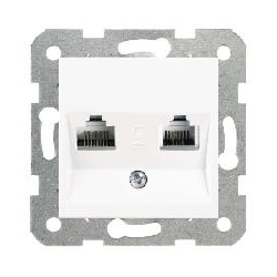 VIKO KARRE Gniazdo teleinformatyczne RJ11/RJ45 kat 5e białe 90963635