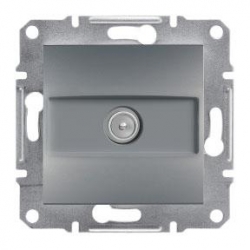 SCHNEIDER ELECTRIC ASFORA Gniazdo antenowe TV przelotowe 4dB stal EPH3200262