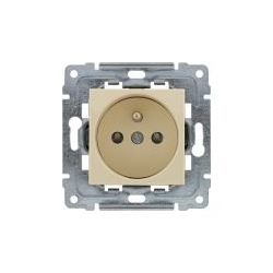KOS-ELEKTRO SYSTEM DANTE Gniazdo pojedyncze z/u 16A z przesłoną torów kremowe 450334