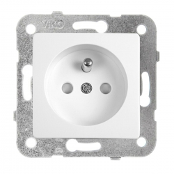 Panasonic LINNERA S Gniazdo z/u z przesłonami styków biały 91440045