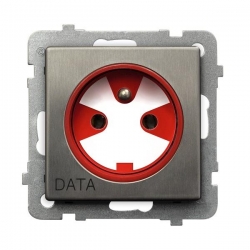OSPEL SONATA Gniazdo pojedyncze stal inox z/u DATA z kluczem GP-1RMZK/m/37