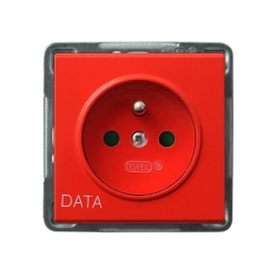 OSPEL SONATA Gniazdo pojedyncze czerwony z/u DATA GP-1RZDP/m/00