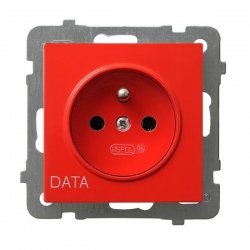 OSPEL AS Gniazdo pojedyncze z/u 16A DATA czerwone GP-1GZD/m/00