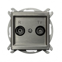 OSPEL SONATA Gniazdo antenowe RTV stal inox zakończeniowe 10dB GPA-10RMPZ/m/37