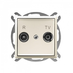 OSPEL ARIA ECRU Gniazdo RTV przelotowe 10-dB GPA-10UP/m/27
