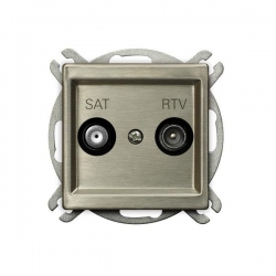 OSPEL SONATA Gniazdo antenowe RTV-SAT końcowe nowe srebro GPA-RMS/m/44