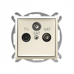 OSPEL ARIA ECRU Gniazdo RTV-SAT z dwoma wyjściami SAT GPA-U2S/m/27
