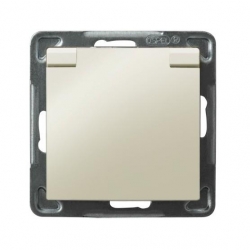 OSPEL IMPRESJA Gnizado hermetyczne z/u 16A IP44 z klapką ecrue GPH-1YZ/m/27/w