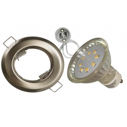 Zestaw gu10 led 1W ciep + Alfa chm +gu10