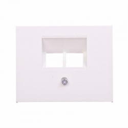 HAGER POLO K.1 Element centralny do gniazda UAE RJ11 RJ12 RJ45 biały