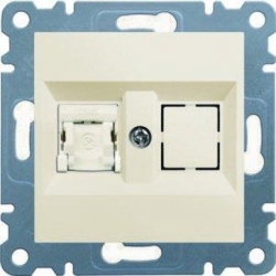 HAGER POLO LUMINA2 Gniazdo komputerowe pojedyncze RJ45 Cat.5e UTP białe WL2110