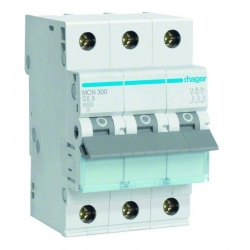 HAGER POLO Wyłącznik nadprądowy 3P C 0.5A 6kA AC MCN300E