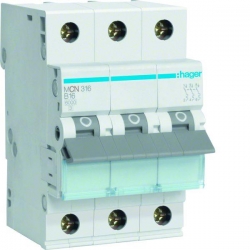 HAGER POLO Wyłącznik nadprądowy 3P C 16A 6kA AC MCN316E