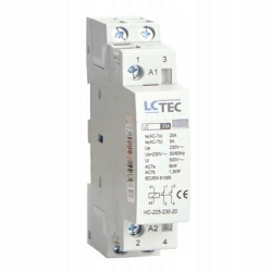 Stycznik modułowy 25A 2NO 230V LC-Tec EBS6CH 1M 5902838493069