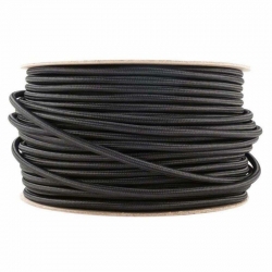 Kabel PREMIUM 2 żyłowy czarny 2x0,75mm2 przewód w oplocie - 100m