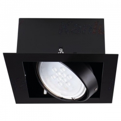 Kanlux oprawa MATEO ES DLP-150-B wpuszczana do żarówek AR111 i ES111, czarna, regulowana