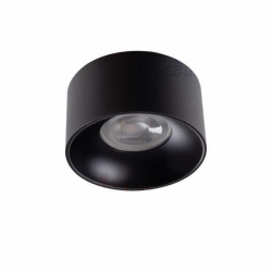 Kanlux oprawa sufitowa wpuszczana MINI RITI GU10 B/B, czarna, odlew aluminium