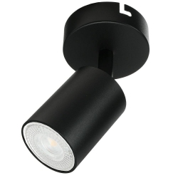 Lampa Oprawa SIENA-ALU-B/B 1xgu10 czarna z czarnym przegubem