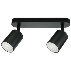 Lampa Oprawa SIENA-ALU-B/B 2xgu10 czarna z czarnym przegubem
