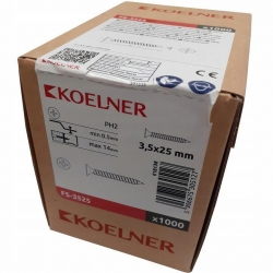 KOELNER Wkręt do płyt G-K 3,5x25mm do blach FS-3525