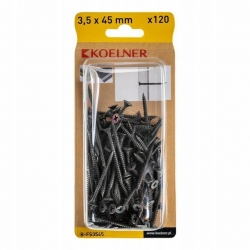 KOELNER Wkręt do płyt G-K 3,5x45 do stali 120szt.