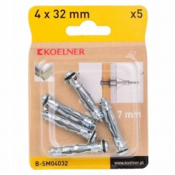 KOELNER INTERSET kołek śruba MOLLY m04 6,8x32 blister 5szt B-SM04032