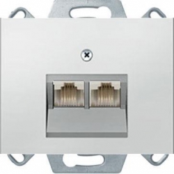 HAGER POLO Berker K.5 Gniazdo komp. podw kat. 5e aluminium 534555+14097003