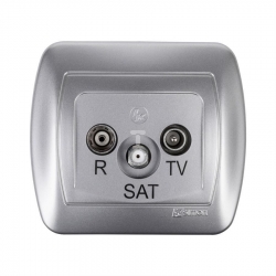 KONTAKT-SIMON Akord Gniazdo antenowe R/TV/SAT końcowe aluminium AAS/26