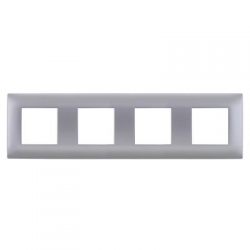 KOS-ELEKTRO SYSTEM DANTE Ramka poczwórna tworzywo ASA inox 454184